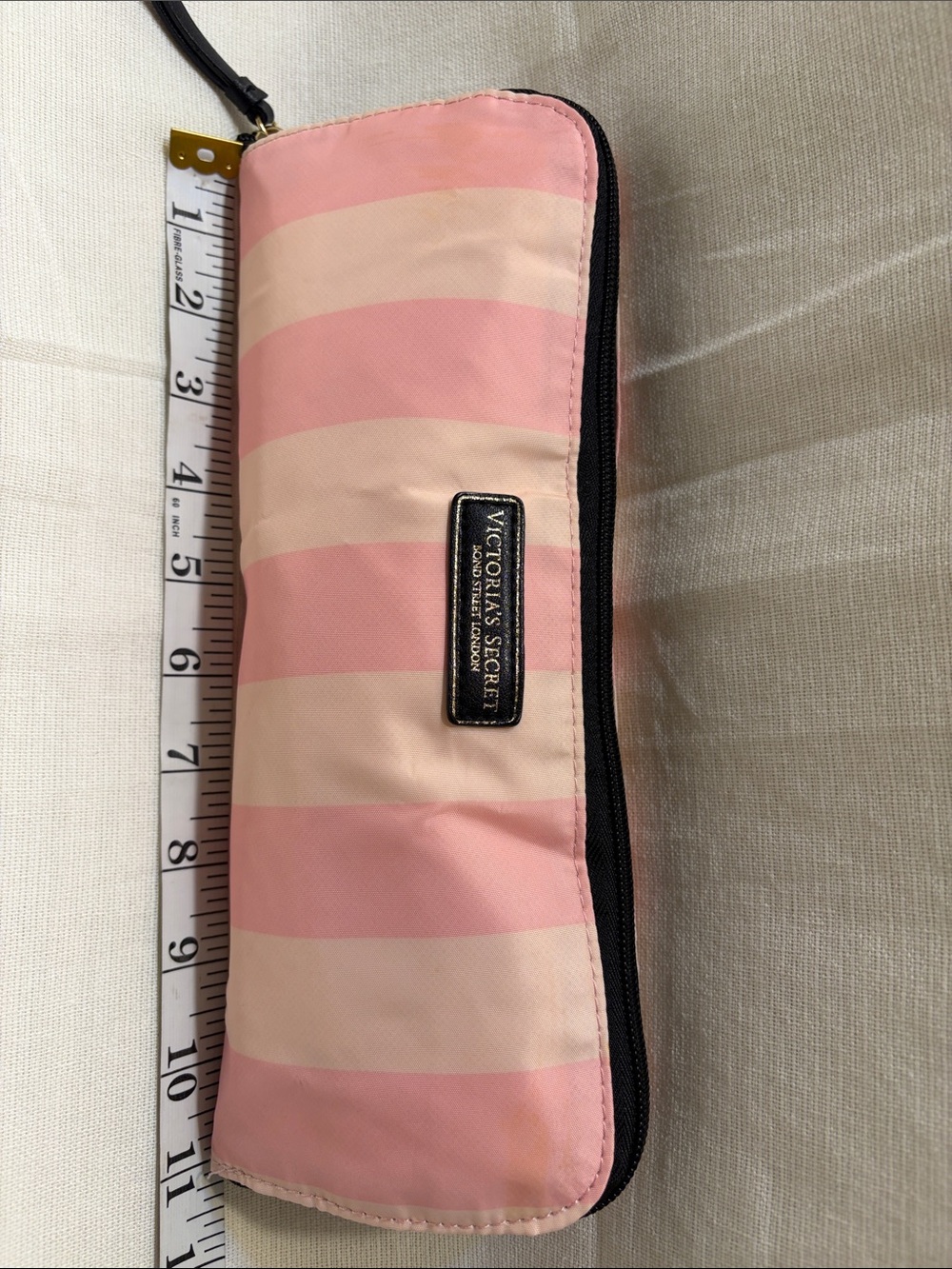 Victoria's Secret Pink and Cream Striped packable weekender/getaway tote - Picture 4 of 8